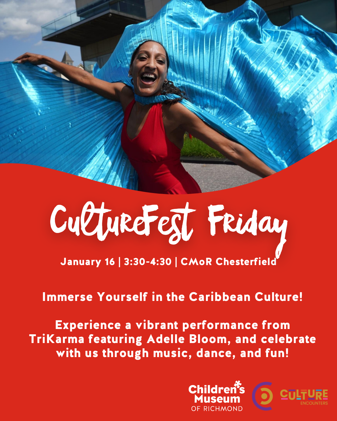 CultureFest in Chesterfield: Caribbean celebration with vibrant dancer and music. Fun for all ages!