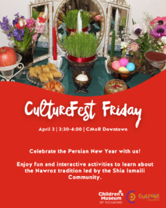 CultureFest Downtown: Persian New Year celebration with traditional food, eggs, flowers. Experience Cultural Encounters!