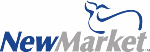 NewMarket Corporation logo. Step into art with the NewMarket brand. Blue and gray corporate design.